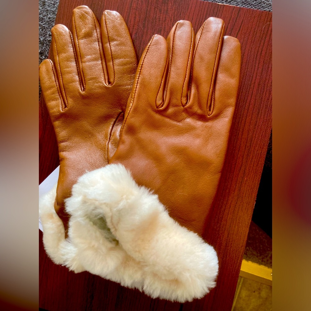 Ugg Leather fur gloves